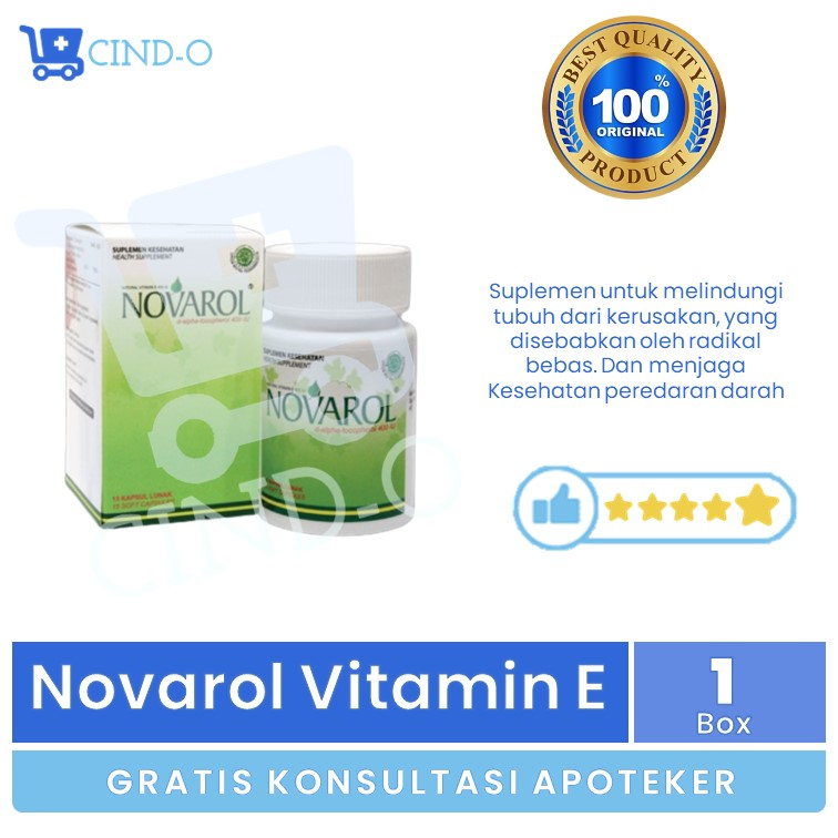 Novarol  Per Box  | Natural Vitamin E 400 IU, Suplemen Kulit, Multivitamin Kecantikan