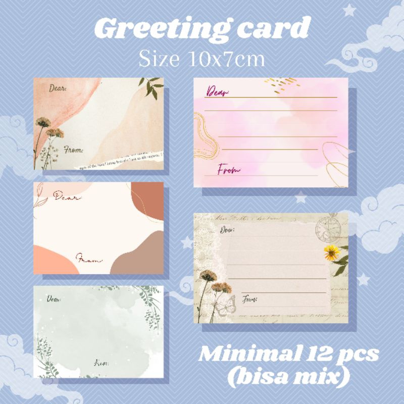 (2) GREETING CARD / KARTU UCAPAN KOSONG / GREETING CARD AESTHETIC / MURAH