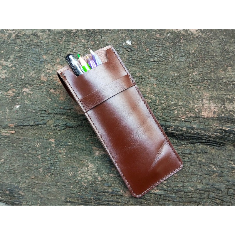 

Tempat Pensil Kulit Asli Warna Coklat - Pencil Case leather
