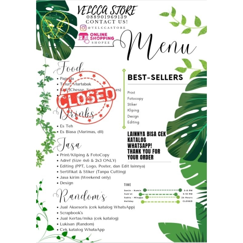 

Design tugas sekolah uk A3/A4 [Velcca Store]