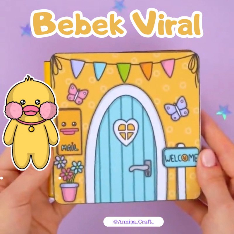 Buku Rumah Bebek Viral Quite Book Paper Doll Mainan Edukasi Anak