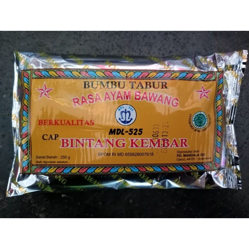 

Bumbu Tabur Ayam Bawang Cap Bintang Kembar 250 gr