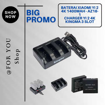 Charger Yi 4K Plus Dan Battery Baterai Xiaomi Yi 2 4K Lite 4K+