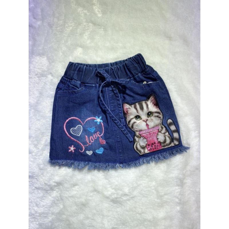 Rok Anak Perempuan // Rok Levis Anak Perempuan // Rok Pendek Anak Perempuan // Rok Rawis Gambar Kuci