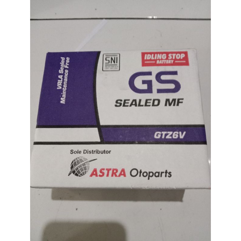 AKI GS ASTRA GTZ6S MOTOR VARIO 125 / VARIO 150 / SATRIA FU 150 / AEROK / PCX / NMAX / CB150 R / CBR 