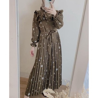 BAJU GAMIS PLISKET PREMIUM NAVY DESTIN GAMIS PLISKET PREMIUM GAMIS LEBARAN