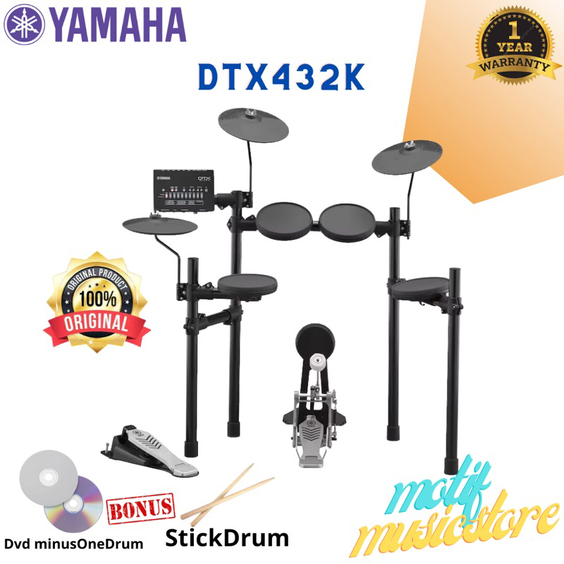 Yamaha Drum Elektrik DTX432k DTX432 DTX 432 K 432K Garansi resmi Yamaha musik indonesia 1 tahun