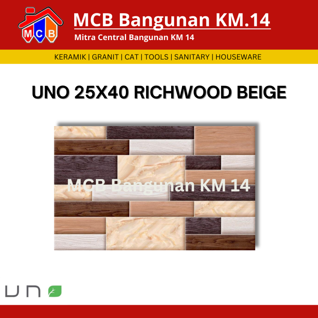 KERAMIK UNO 25X40 RICHWOOD - KERAMIK DINDING - KERAMIK LICIN - KERAMIK UKURAN 25X40