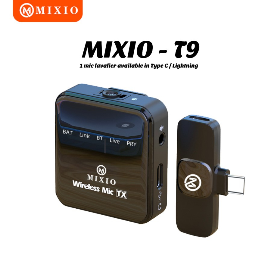 MIXIO - Mikrofon Lavalier T9/T10 Wireless Microphone Professional HP