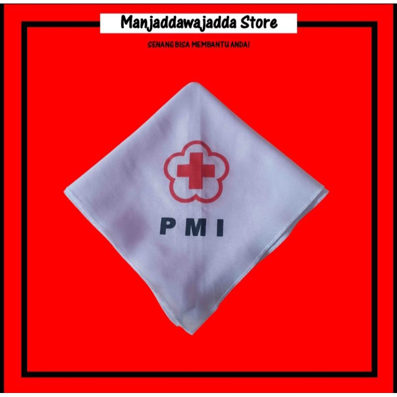 Syal PMR 100% ASLI Atribut PMR Syal Atribut PMR / Atribut PMR Madya SMP Putih/Calon Anggota Atribut 