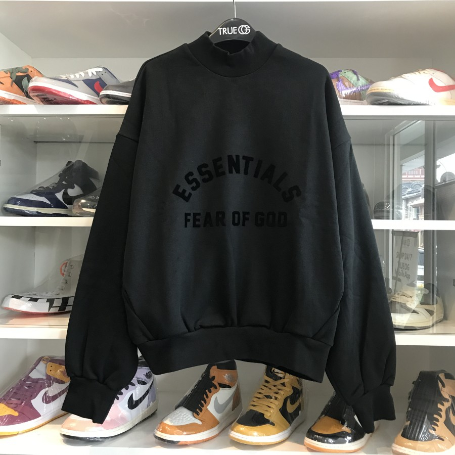 Fear Of God Essentials Crewneck Core Jet Black Authentic
