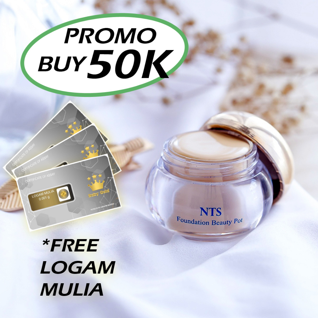 NTS-802 BEAUTY POT DAY CREAM FOUNDATION with VITAMIN E COLLAGEN SQUALANE VASELINE KRIM NEW TOPSYNE