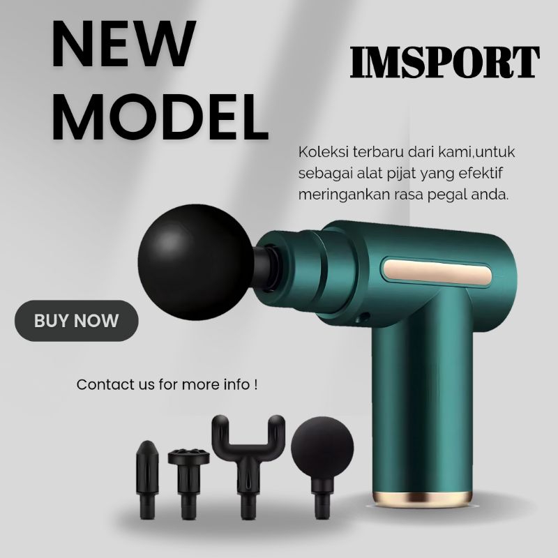 Massage Gun Alat Pijat / Alat Pijat Elektrik Getar Original Berkualitas