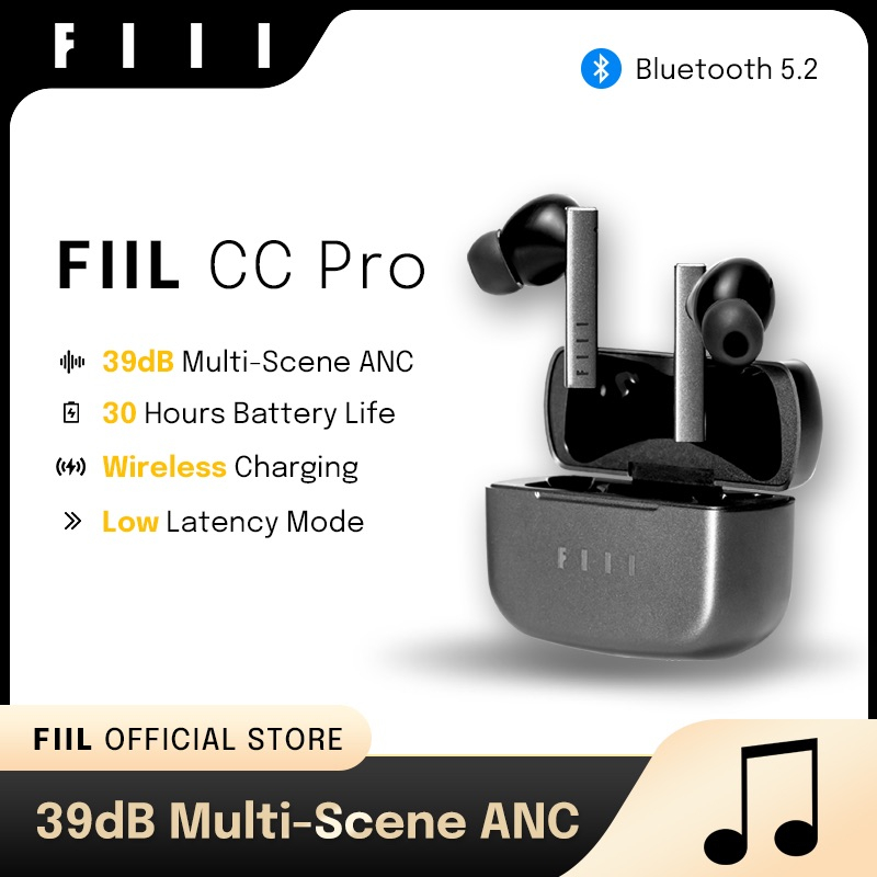 Fiil CC PRO ANC+Dual ENC TWS Earphone Earbud Bluetooth 5.2 Game