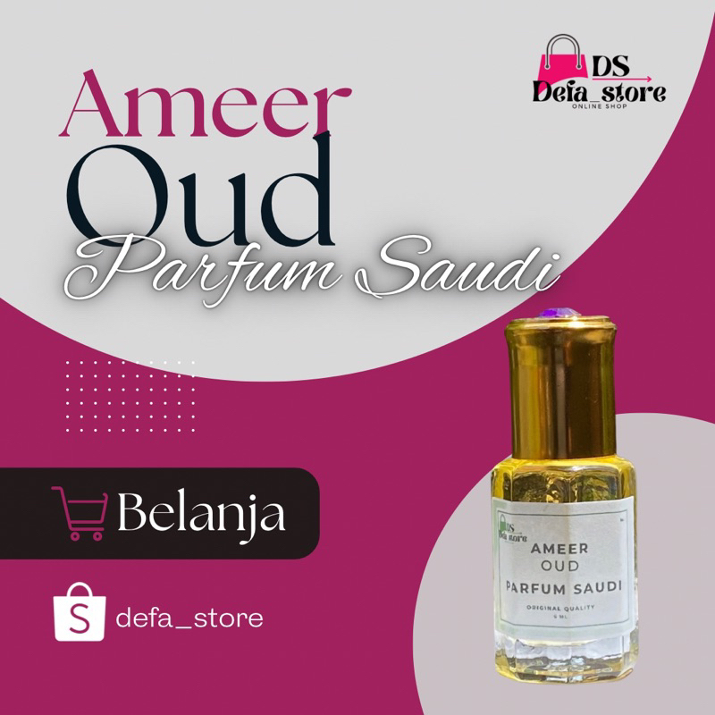 Parfum terlaris parfum shalat ameer al oud roll on 6 ml bibit murni by surrati