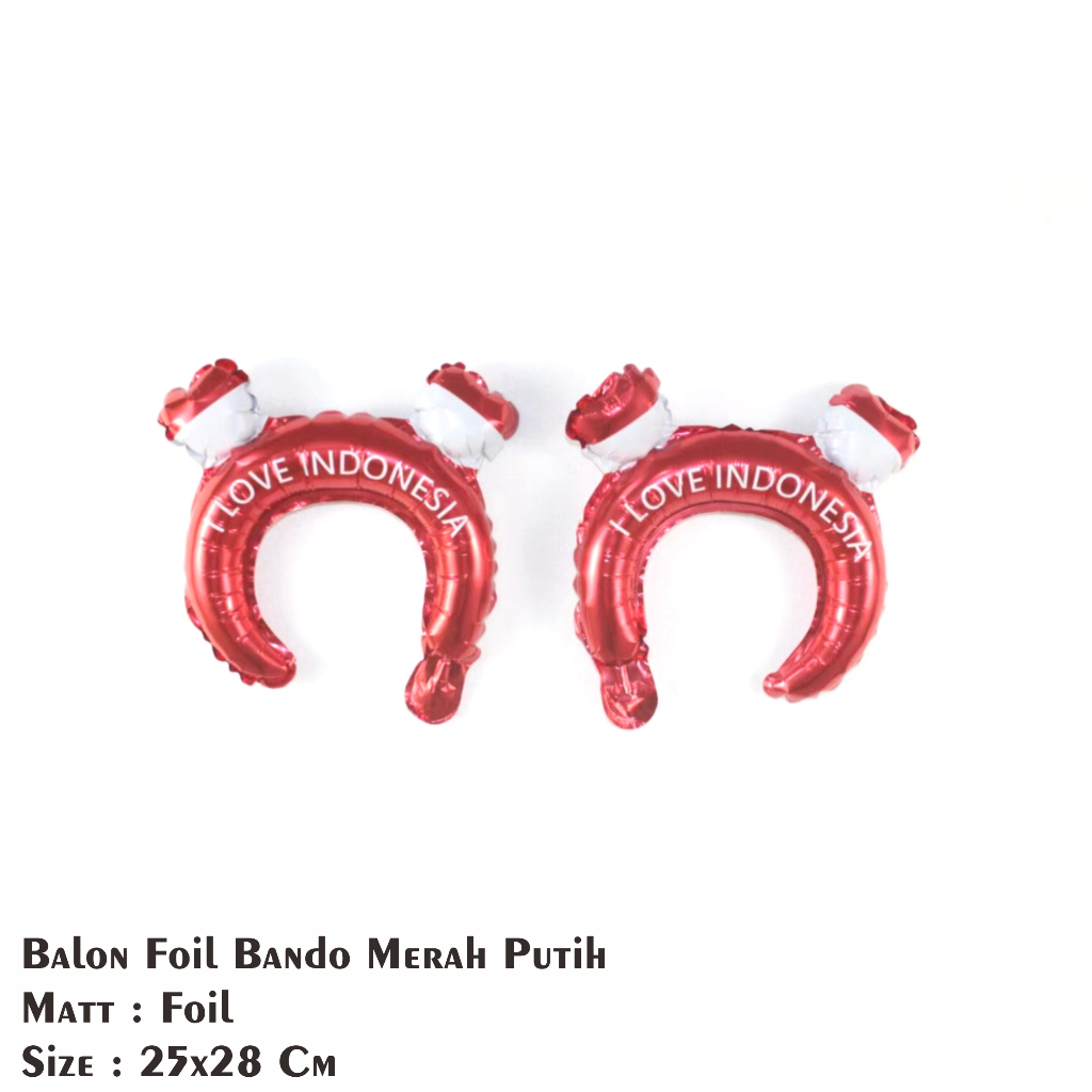 Balon Foil BANDO Merah Putih | Balon Merah Putih | Balon Bando HUT RI