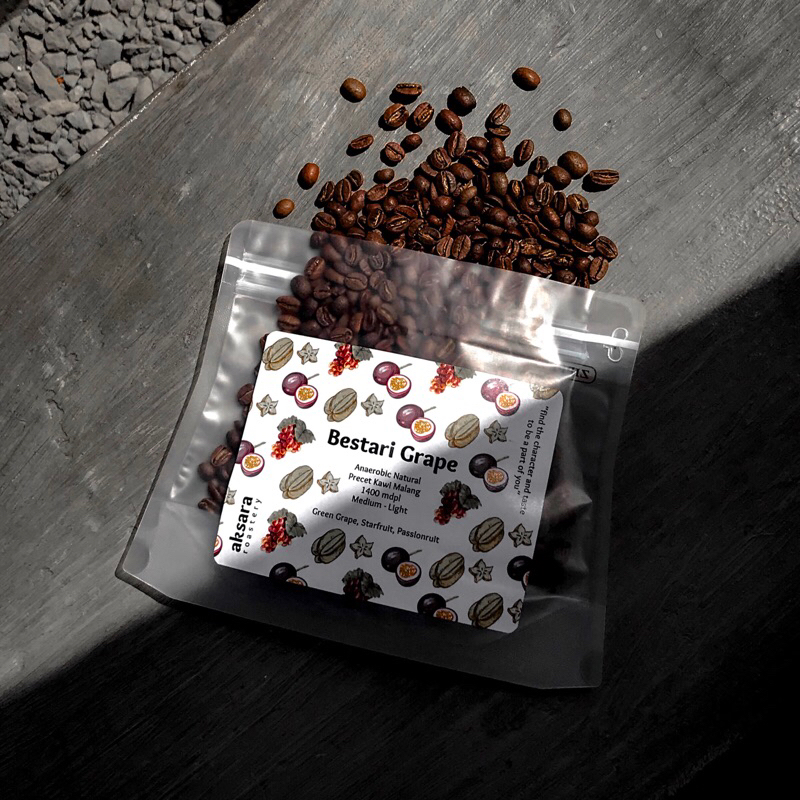 

KOPI ARABICA 250gr BIJI | GRADE 1 PETIK MERAH | BESTARI GRAPE | Roastbean Arabika Anaerobic Natural