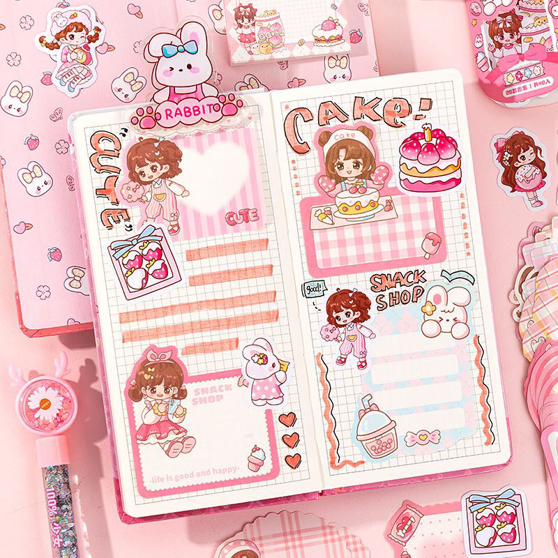 

RB GIFT SET 7in1 Aqiao Buku Diary Binder Stiker Set Lengkap Hampers Goodie Bag Hadiah Ulang Tahun
