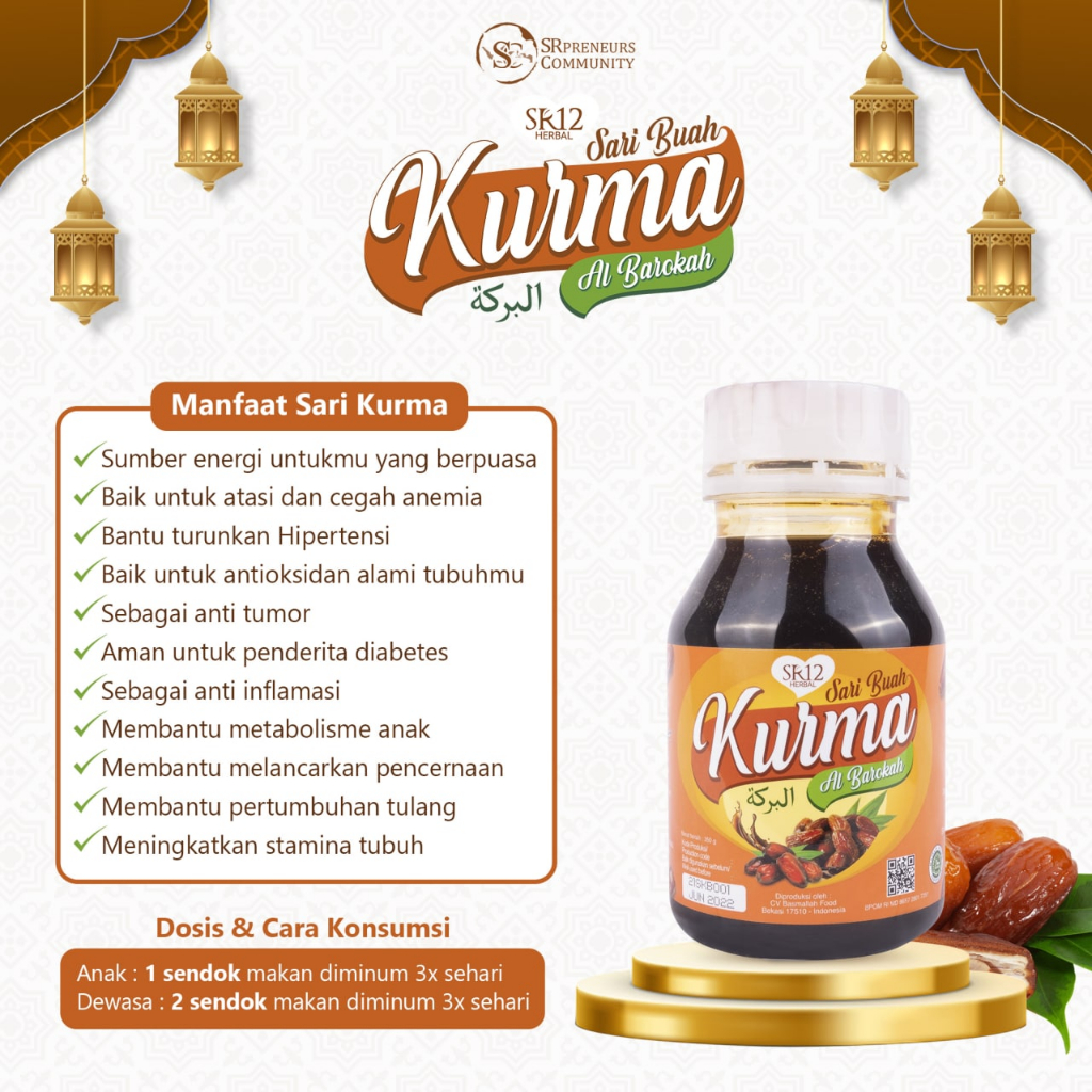 

SARI KURMA (Tanpa Pemanis Tambahan) SR12