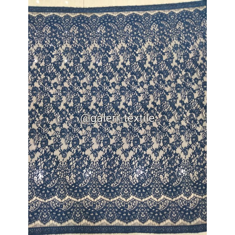 Kain Lace Panel Semi Prancis Katun Premium [ Harga PerPanel 2,5mtr ]