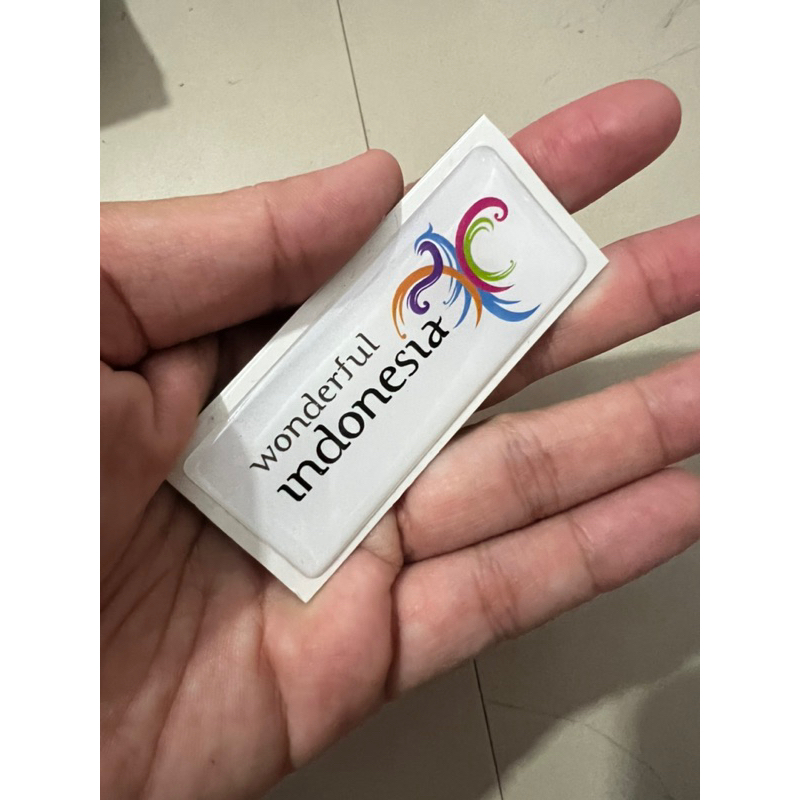 

Stiker timbul wonderful indonesia kecil timbul