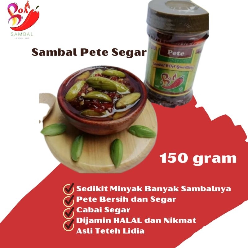 

Sambel Pete Teteh Lidia BOA Leuwiliang ASLI. Dijamin Endul!