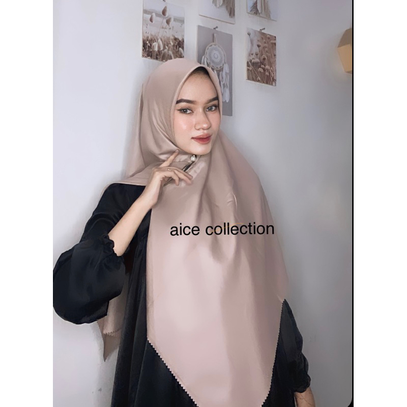KERUDUNG SEGIEMPAT ZIPPER /SLETING LUXURY GLAMOR JUMBO 130x130