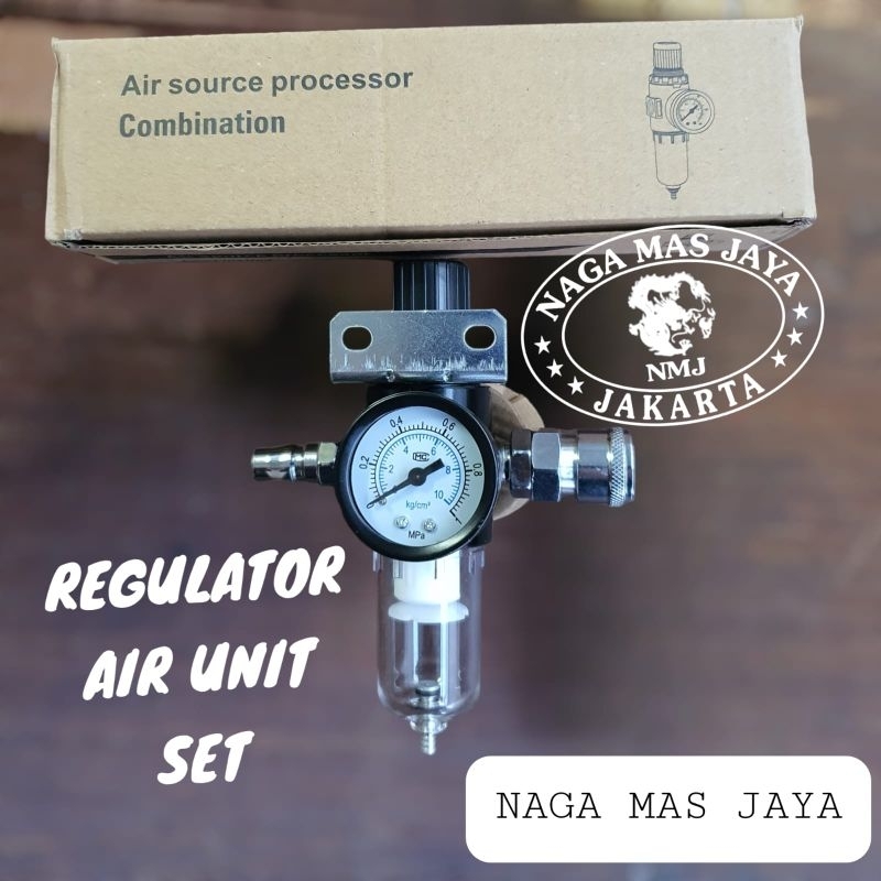 AIR FILTER REGULATOR KOMPRESOR 1/4 INCH / FILTER AIR COMPRESSOR / REGULATOR AIR UNIT KOMPRESOR 1/4"