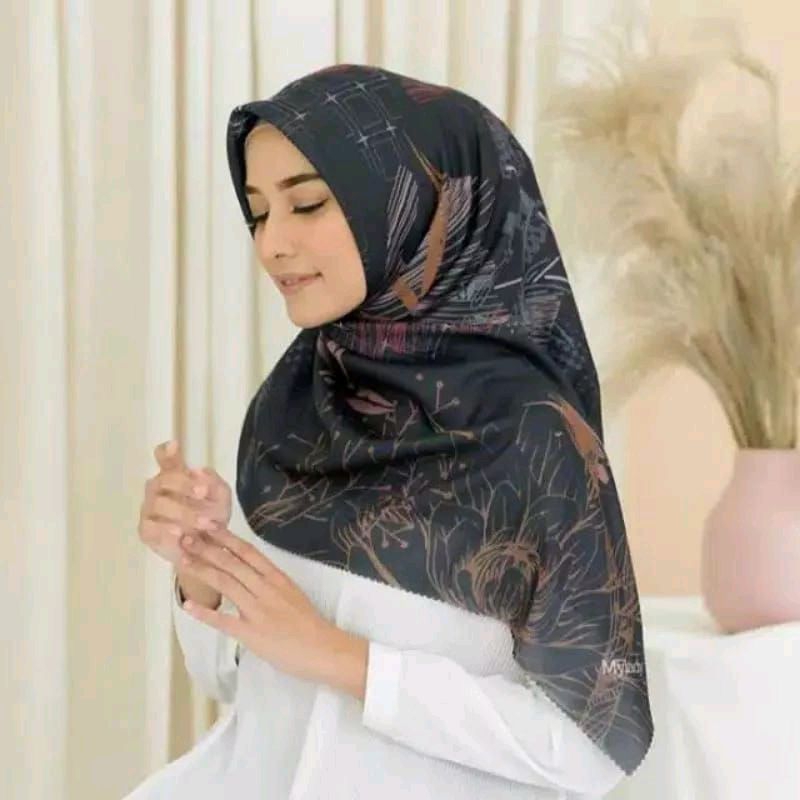 jilbab segiempat voal motif terbaru~segiempat motif deenay