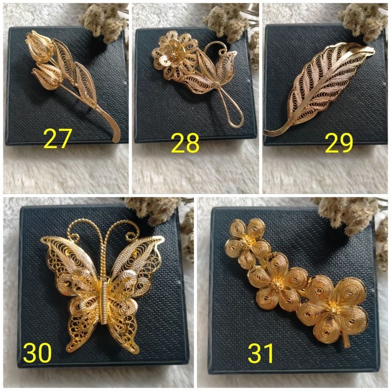 bros jogja original tembaga handmade  5cm krum emas, perak,  rose gold bakar