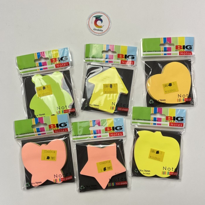 

Sticky Notes Bentuk Lucu BIG Besar SN-100 Warna Tumpuk