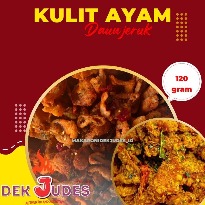 

kulit ayam pedas daun jeruk kemasan 120 gram
