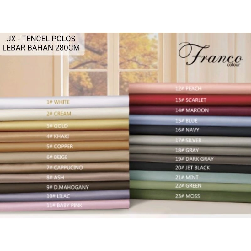 Kain Sprei Bahan TCL Polos Lebar 280 cm Adem dan Halus per Meter