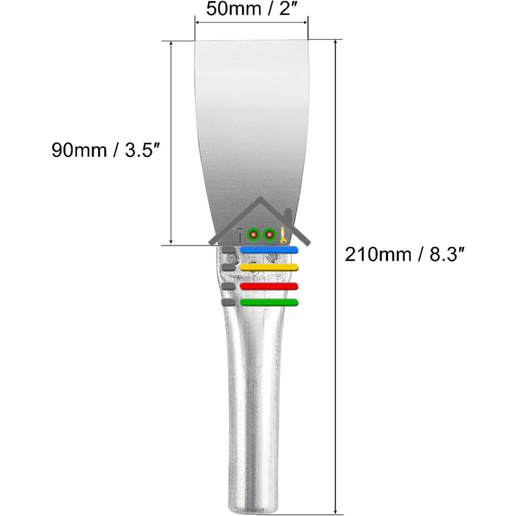 Buy_Mint Scraper Kape Baja Pisau Dempul 2 " 3 " 4 " Pengkikir Dinding