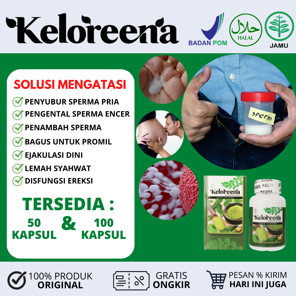 Obat Penyubur Sperma Pria / Pengental Sperma Pria Istri Cepat Hamil / Pengental Sperma Herbal / BPOM