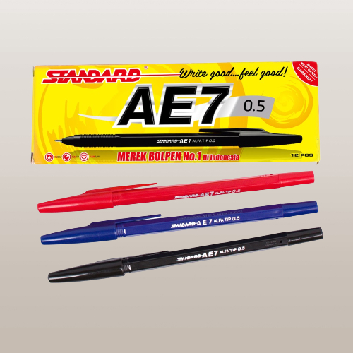 

Bolpoin Standard Hitam, Merah, Biru