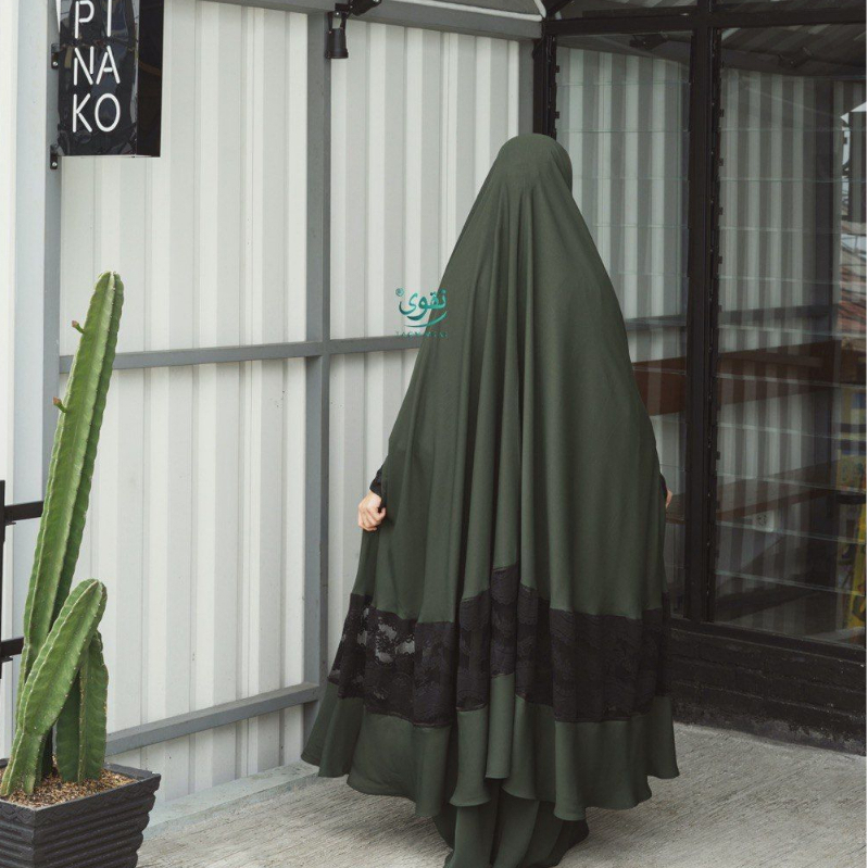 Set gamis khimar Islah by Taqwa Wear