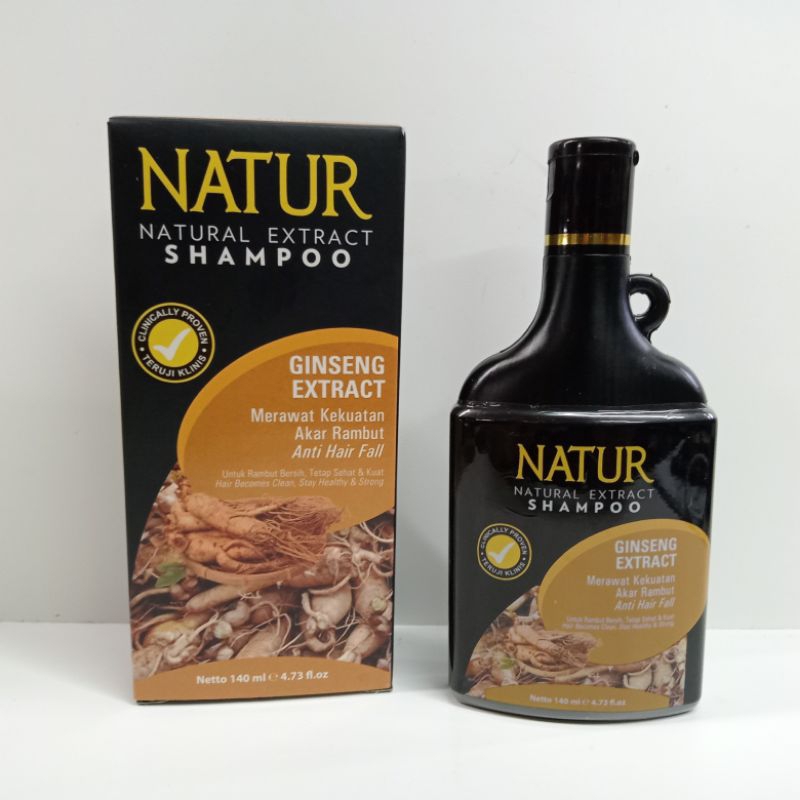 NATUR SHAMPOO EXTRACT GINGSENG 140 ML - SHAMPO UNTUK RAMBUT RONTOK