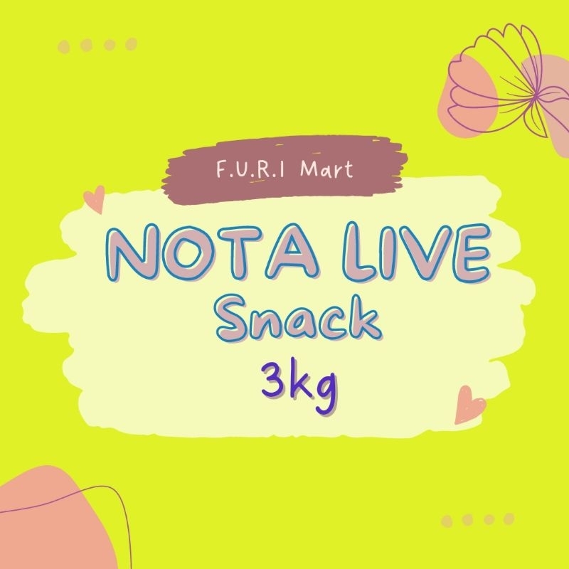 

Nota Live Snack/Cemilan/Makanan/Minuman 3KG