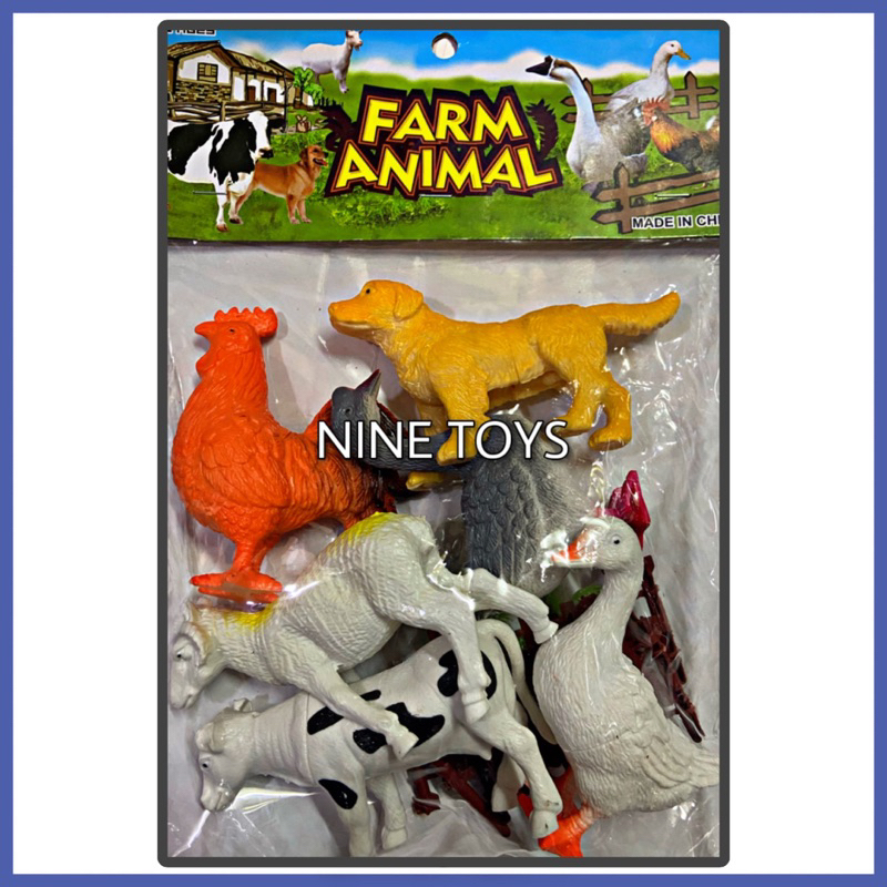 MAINAN HEWAN TERNAK FARM ANIMAL JUNGLE ANIMAL SET MINI PETERNAKAN HEWAN FIGURE