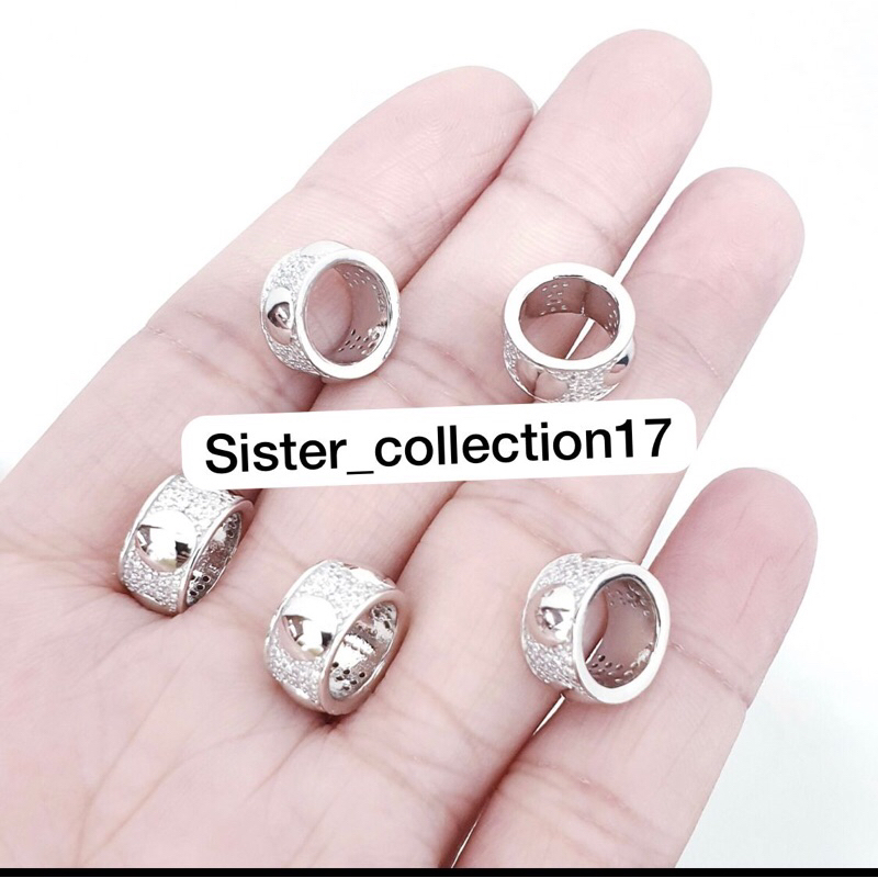 Liontin cowok liontin cewek liontin pria perak 925 lapis emas putih