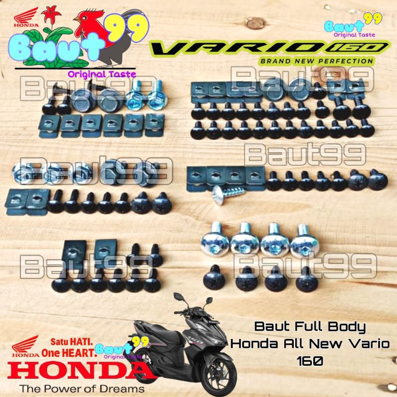 Baut Fullset Body Honda All New Vario 160