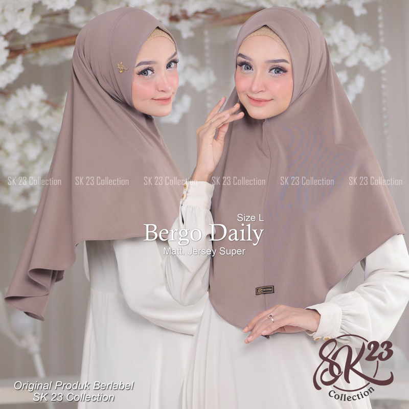 MUGHNI - SK23 COLLECTIONS / BERGO DAILY SIZE L / HIJAB BERGO SPORT