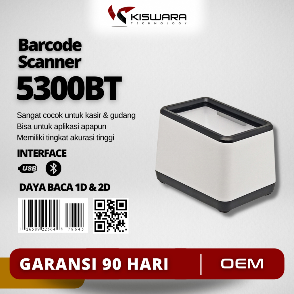 Barcode Scanner Dekstop 1D/2D EP5300BT - Bluetooth