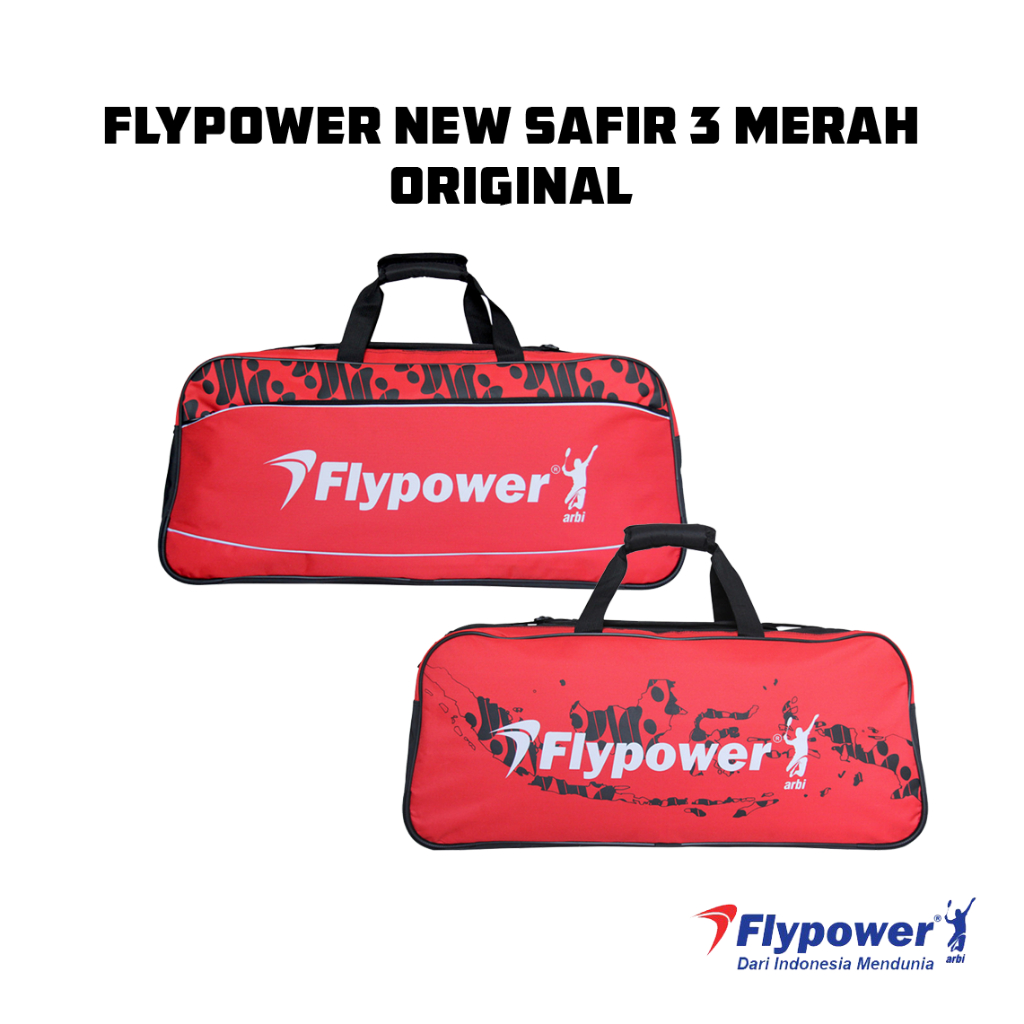 Flypower Tas Badminton Bulutangkis New Safir 3 Merah