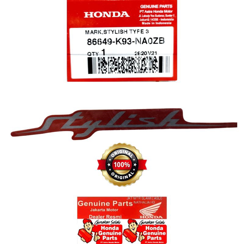 86649-K93-NA0ZB striping stiker scoopy new esp 2017-2020 asli honda