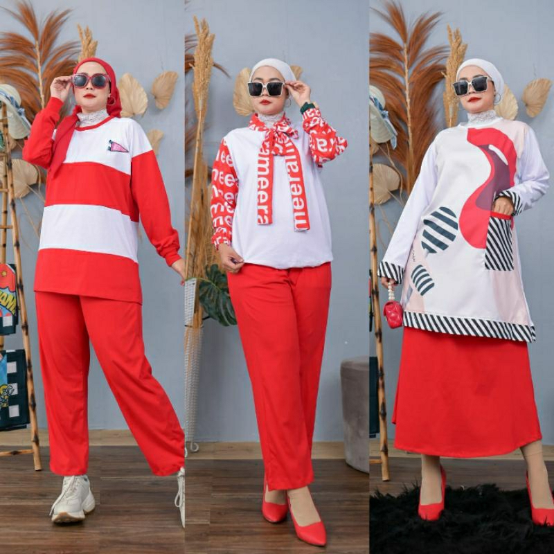 SET MERDEKA BY MEERA STYLE/SET MERAH PUTIH ORI MEERA