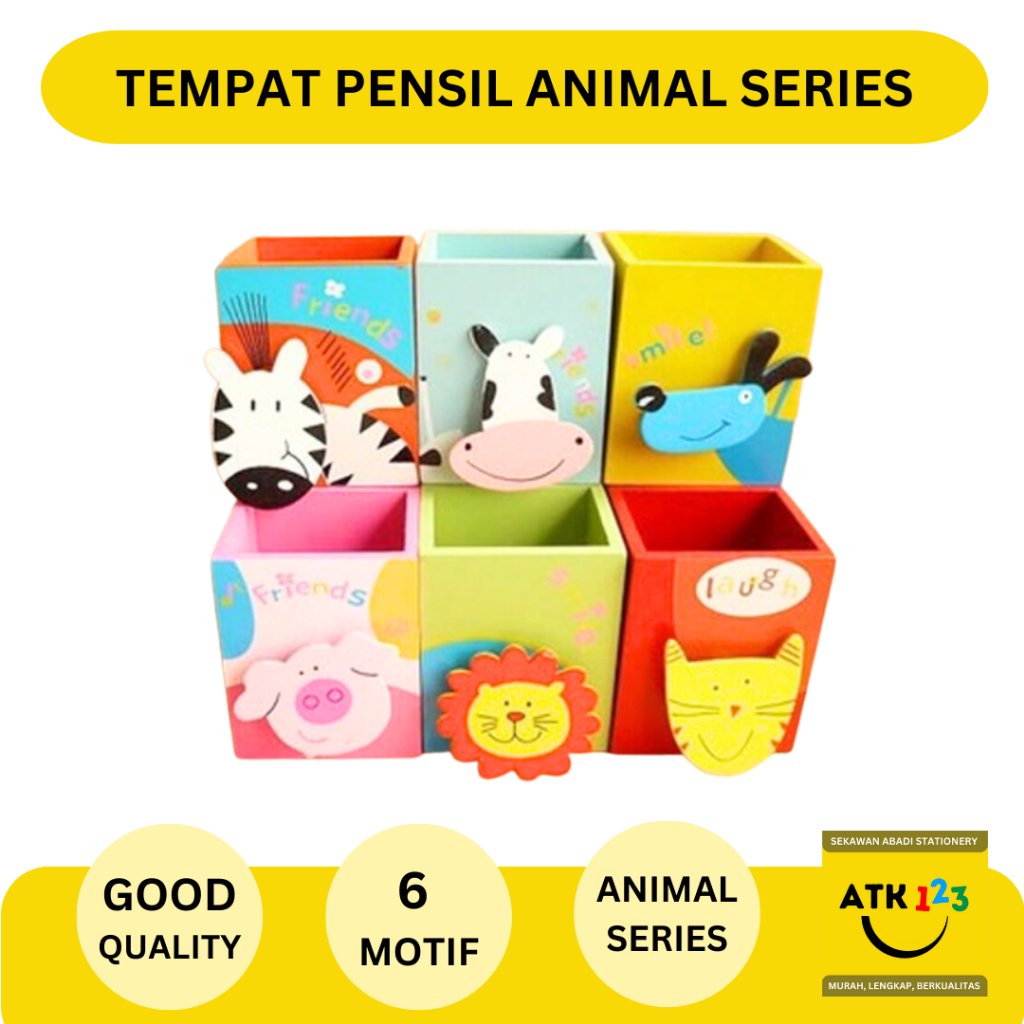 

Pen Stand Holder Tempat Alat Tulis Pensil Kotak Mofit Animal Kids