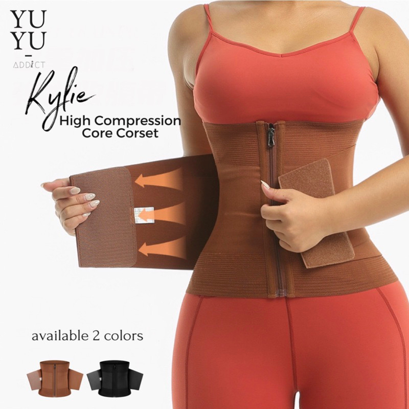 YUYUADDICT - Kylie Premium Sport Korset Resleting Waist Shaper Double High Compression Core Corset