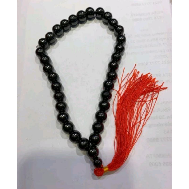Tasbih batu magnet kesehatan isi 33 butir size 10 mm